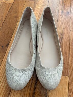 BCBGeneration Taupe Snake-Print Ballet Flats